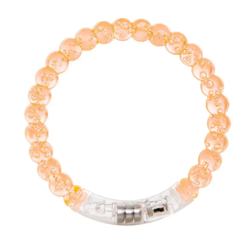 LED Light Up Glow Bracelet Watch – Party, Halloween & Cosplay LED Glow Bracelet Babs orange bead