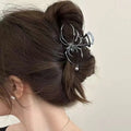 Gothic Spider Hair Claw – Hollow Skeleton Design with Pendant Gothic Hair Claw Babs black