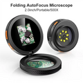 1080P Digital Microscope 500X Autofocus 8 LEDs Electronics Digital Microscope Babs NONE