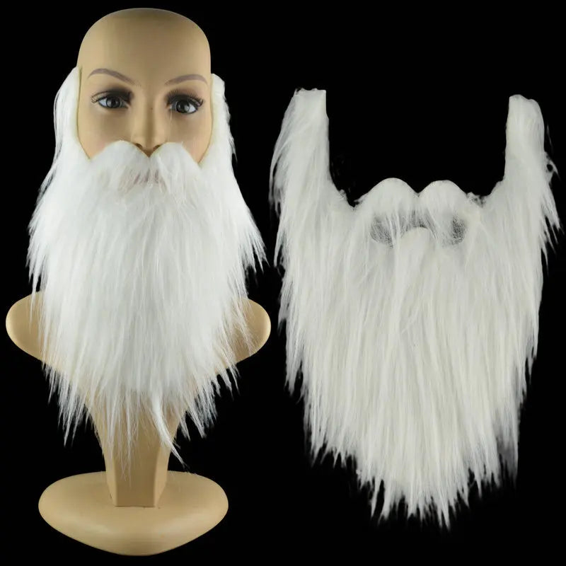 Fake Beard & Mustache Set – Santa Cosplay Costume Props Costume Accessory Babs