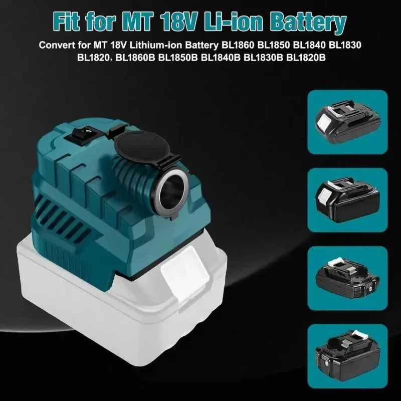 Makita 18V to 12V Converter – USB, Type-C & Cigarette Lighter Battery Power Converter Babs