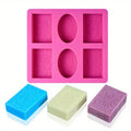 6-Hole 3D Silicone Soap Mold for Soap Making, Resin & Crafts Silicone Craft Mold Babs purple