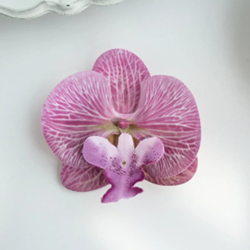 50/100pc Artificial Butterfly Orchid Flowers – Wedding & DIY Decor Artificial Flower Heads Babs plum 50pcs