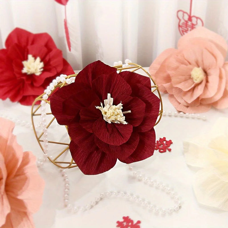 30cm 3D Paper Flowers Wedding Wall Décor – Set of 3 Paper Flower Decor Babs
