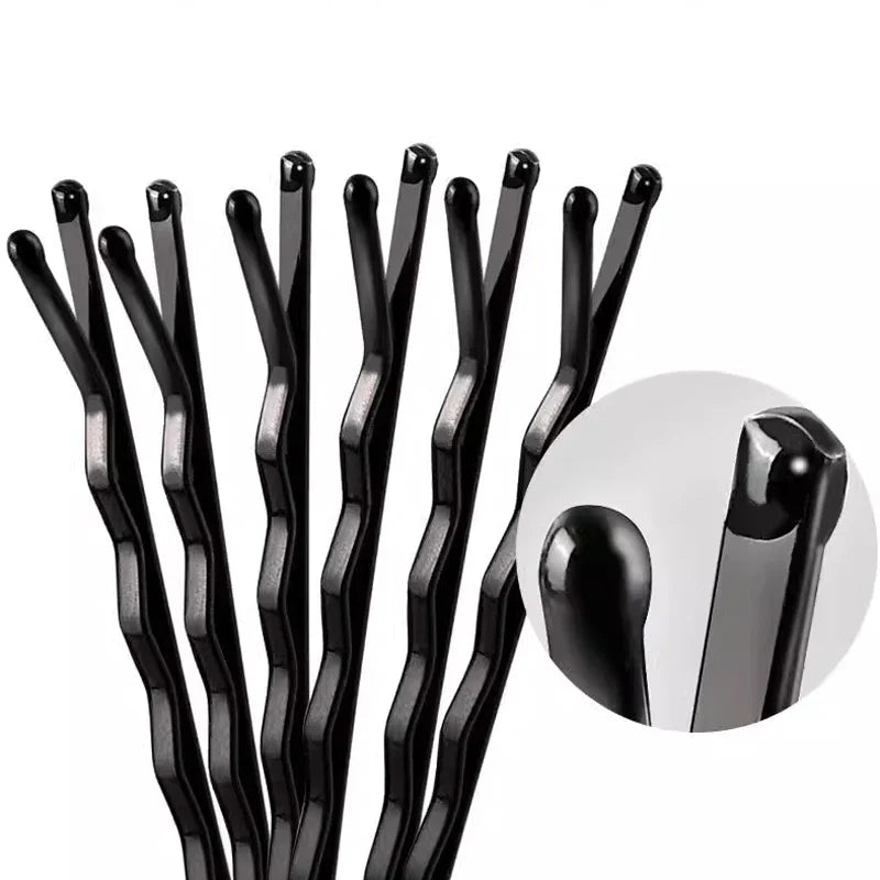 50-Pack U-Shaped Bobby Pins for Women – Black Hair Clips Bobby Pins Babs