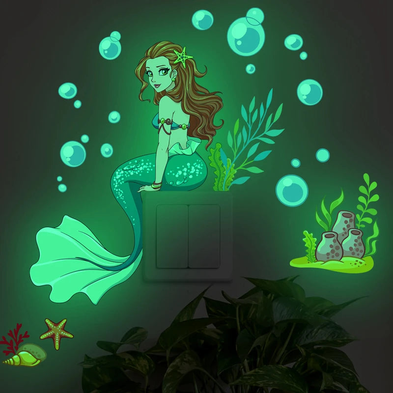 Glow in the Dark Rainbow Wall Stickers for Kids Nursery Room Glow Wall Sticker Babs Set3