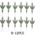 12pcs Artificial Pine Needle Branches – Christmas Tree Decor Christmas Decor Props Babs B 12PC