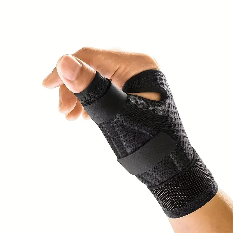 Adjustable Thumb & Wrist Support Brace – Breathable Sports Wrap Wrist & Thumb Brace Babs black