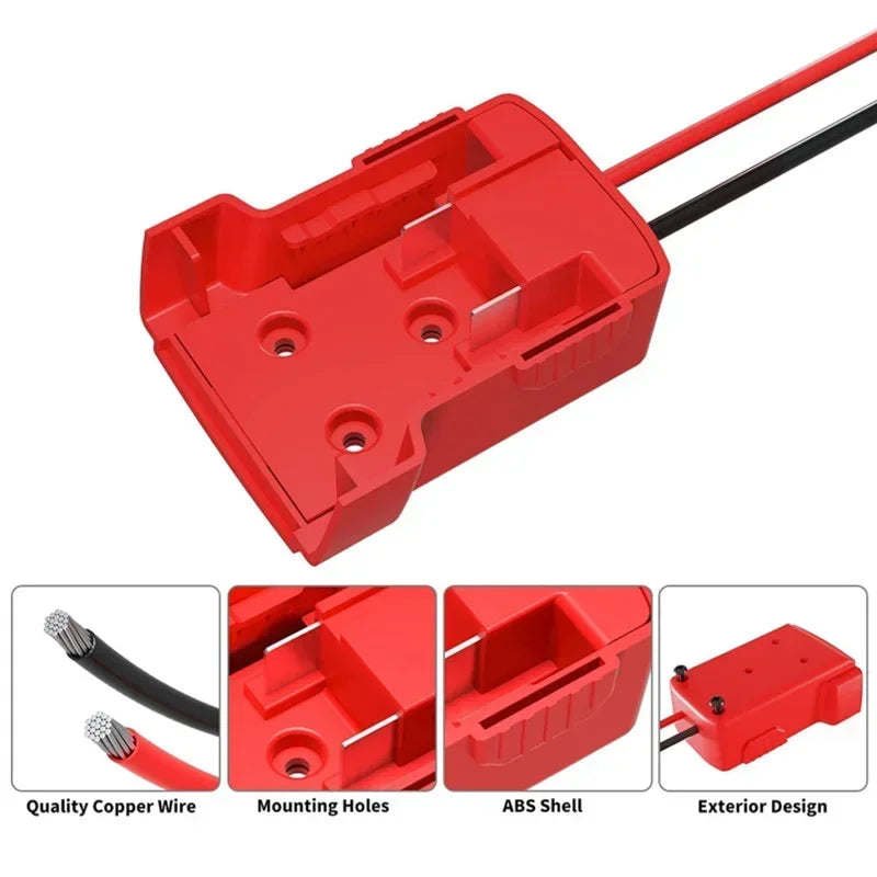 Milwaukee 18V Battery Adapter Power Connector for RC & DIY Projects Battery Power Adapter Babs