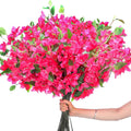 5-Pc Artificial Silk Rose Bouquets – Wedding & Home Decor Artificial Flower Bouquet Babs Rose Red 5 pcs