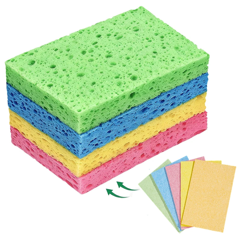 Compressed Cellulose Pop-Up Sponges – Non-Scratch Kitchen Scrub Kitchen Scrub Sponge Babs