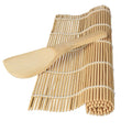 Bamboo Sushi Maker Kit – Rolling Mat & Rice Paddle Set Sushi Making Kit Babs Beige