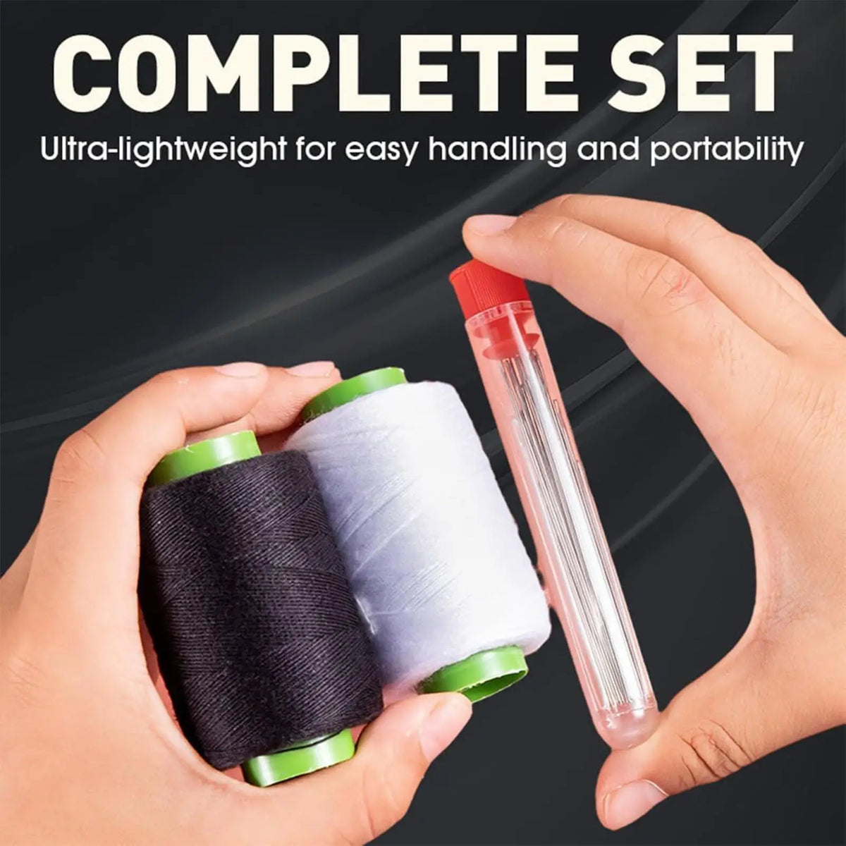37-Piece Big Eye Sewing Kit – Needles, Thimble & Threader Sewing Needle Kit Babs
