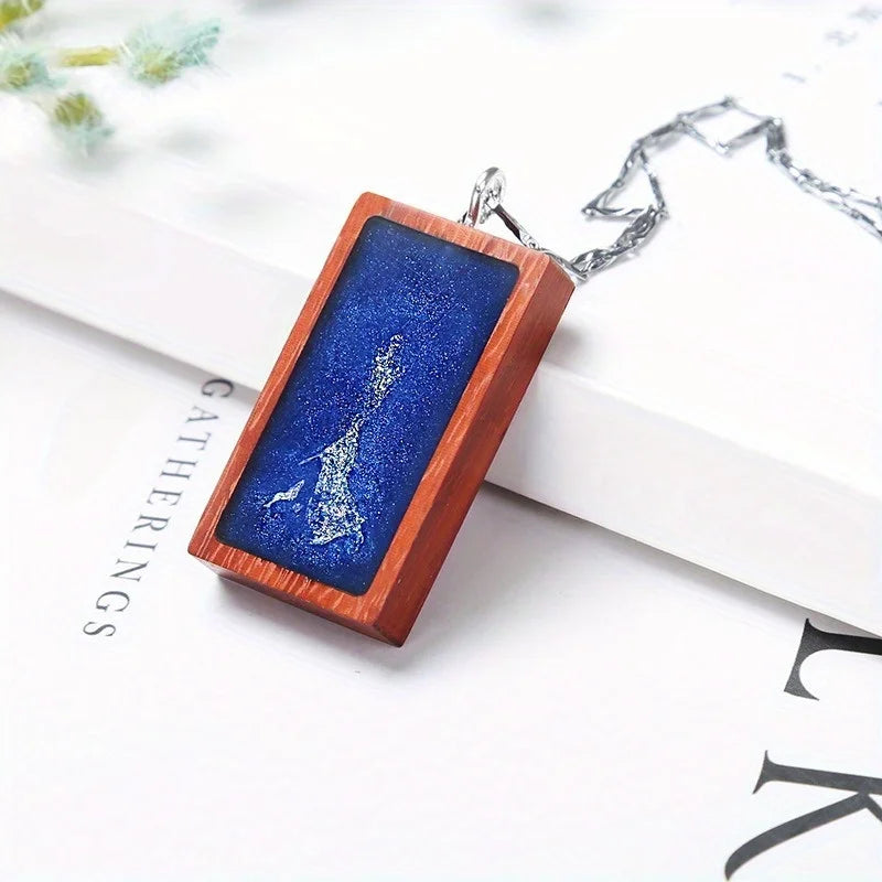 3Pcs Red Rosewood DIY Crystal Resin Jewelry Pendant Frames Jewelry Pendant Frame Babs