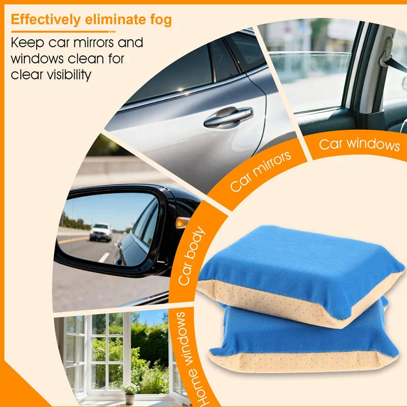 Anti-Fog Car Window Sponge – Reusable Windshield Defogging Pad Car Glass Cleaner Babs