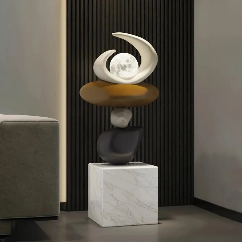 Nordic Astronaut Floor Lamp Sculpture – Large FRP Art Figurine Decorative Floor Lamp Babs