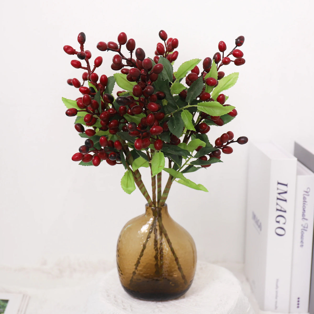 Berry Artificial Flower Branches – Christmas & Wedding Decor Artificial Flower Branch Babs