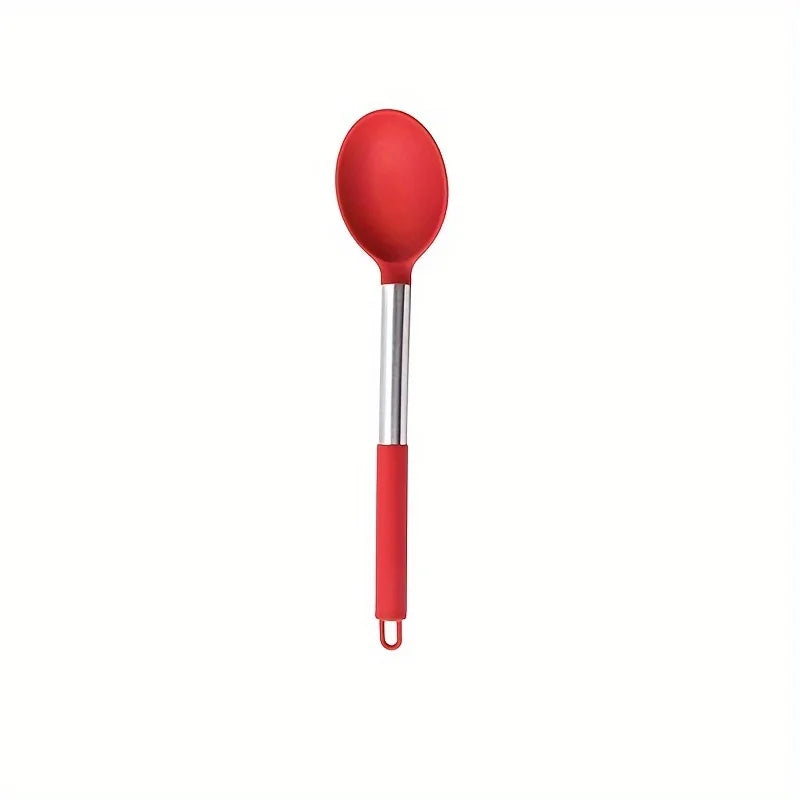 Silicone Spoon with Tube Handle – Heat-Resistant & Easy Grip Silicone Cooking Spoon Babs