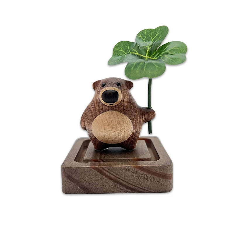 Cute Bear Wood Essential Oil Aroma Diffuser – Home & Car Decor Aroma Diffuser Ornament Babs Bear