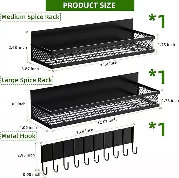 Magnetic Spice Rack for Refrigerator – Stainless Steel Magnetic Spice Rack Babs