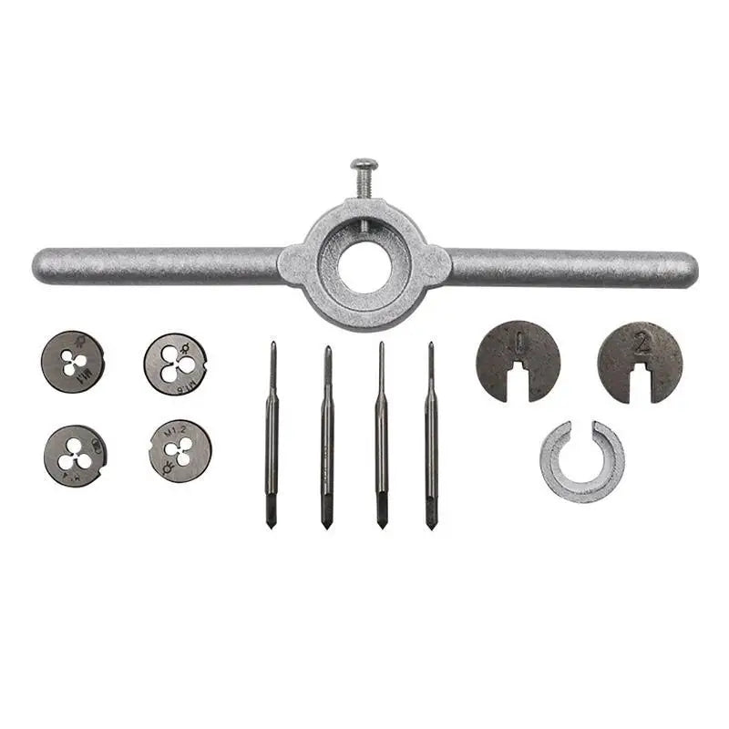 10-Piece Mini Metric Tap & Die Set with Wrench Handle Tap & Die Set Babs 1set