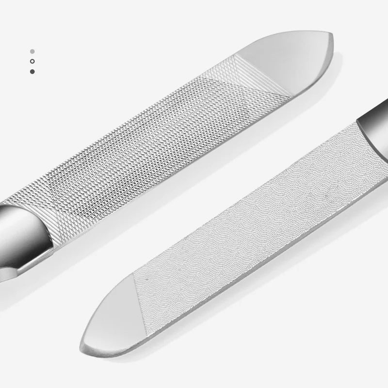 Double-Sided Stainless Steel Nail File – Manicure & Pedicure Nail File Babs