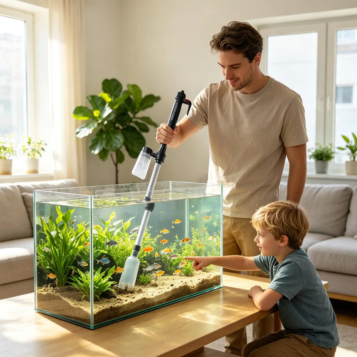 Electric Aquarium Gravel Vacuum Siphon Cleaner & Water Changer Aquarium Gravel Vacuum Babs