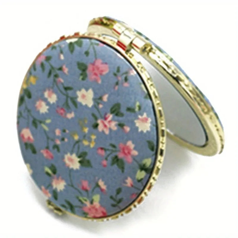 Mini Foldable Makeup Mirror – Chinese Floral Two-Sided Compact Compact Makeup Mirror Babs