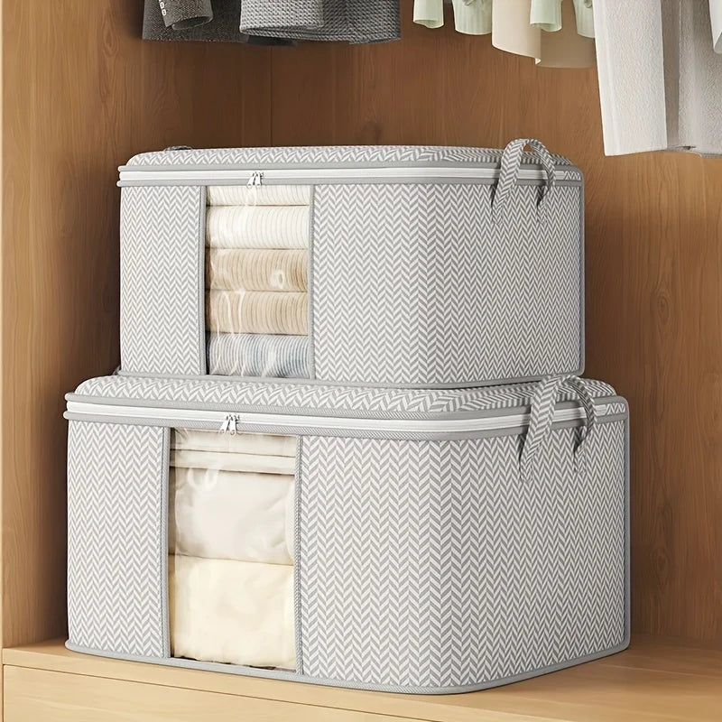 Large Foldable Quilt Storage Box – Waterproof & Clear Window Foldable Storage Box Babs