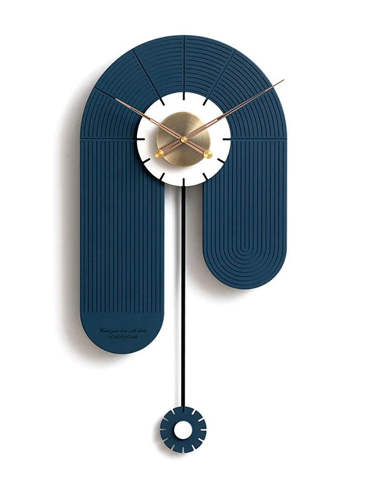 Large Pendulum Wood Wall Clock – Silent Quartz, Modern Décor Pendulum Wall Clock Babs