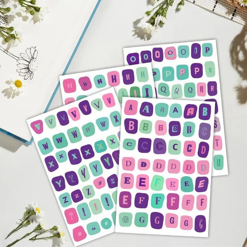 Vintage Retro Alphabet Letter Stickers for Scrapbooking & DIY DIY Craft Stickers Babs I