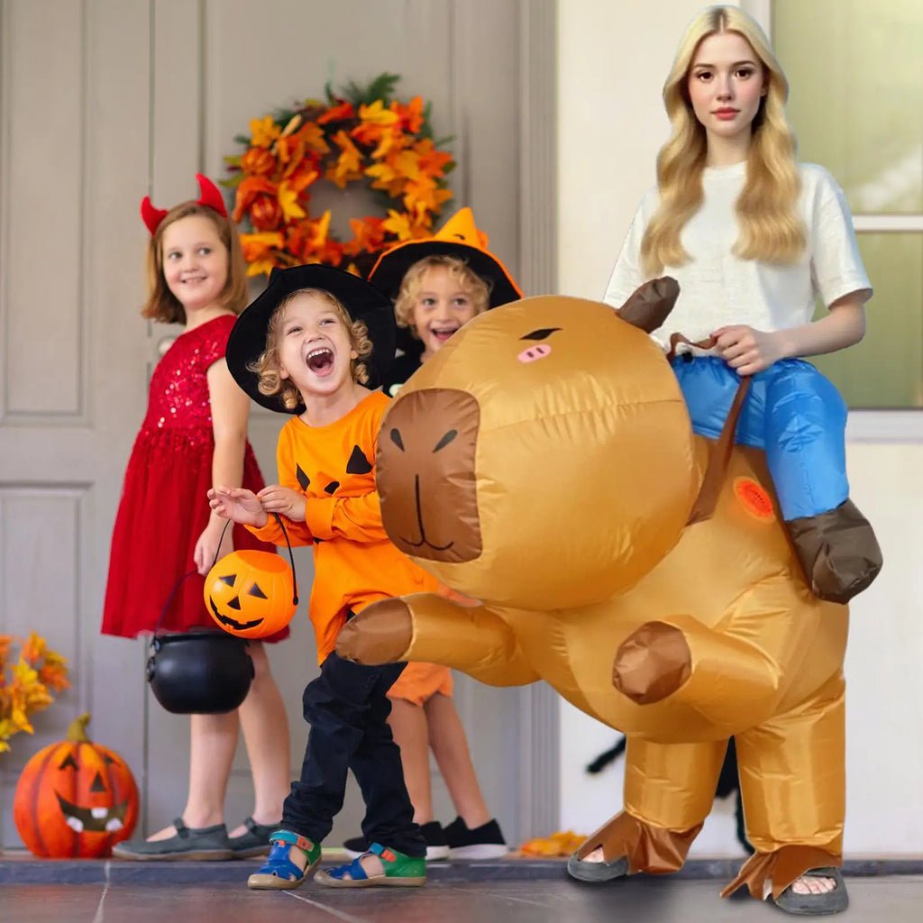 Inflatable Capybara Ride-On Costume – Halloween & Cosplay Inflatable Costume Babs