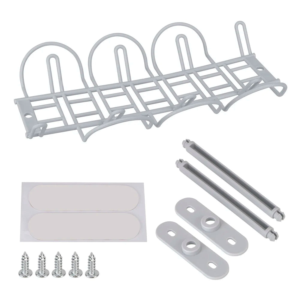 Under-Desk Cable Management Tray & Power Strip Storage Rack Cable Management Rack Babs GRAY