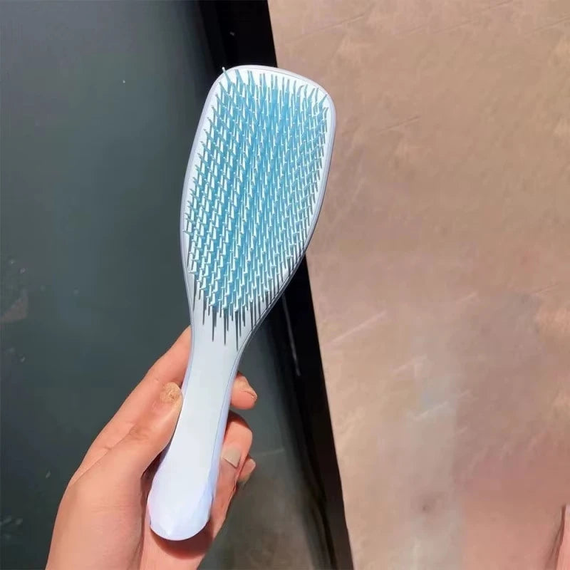 Anti-Static Wood Air Cushion Detangling Hairbrush Comb Detangling Hair Comb Babs Blue