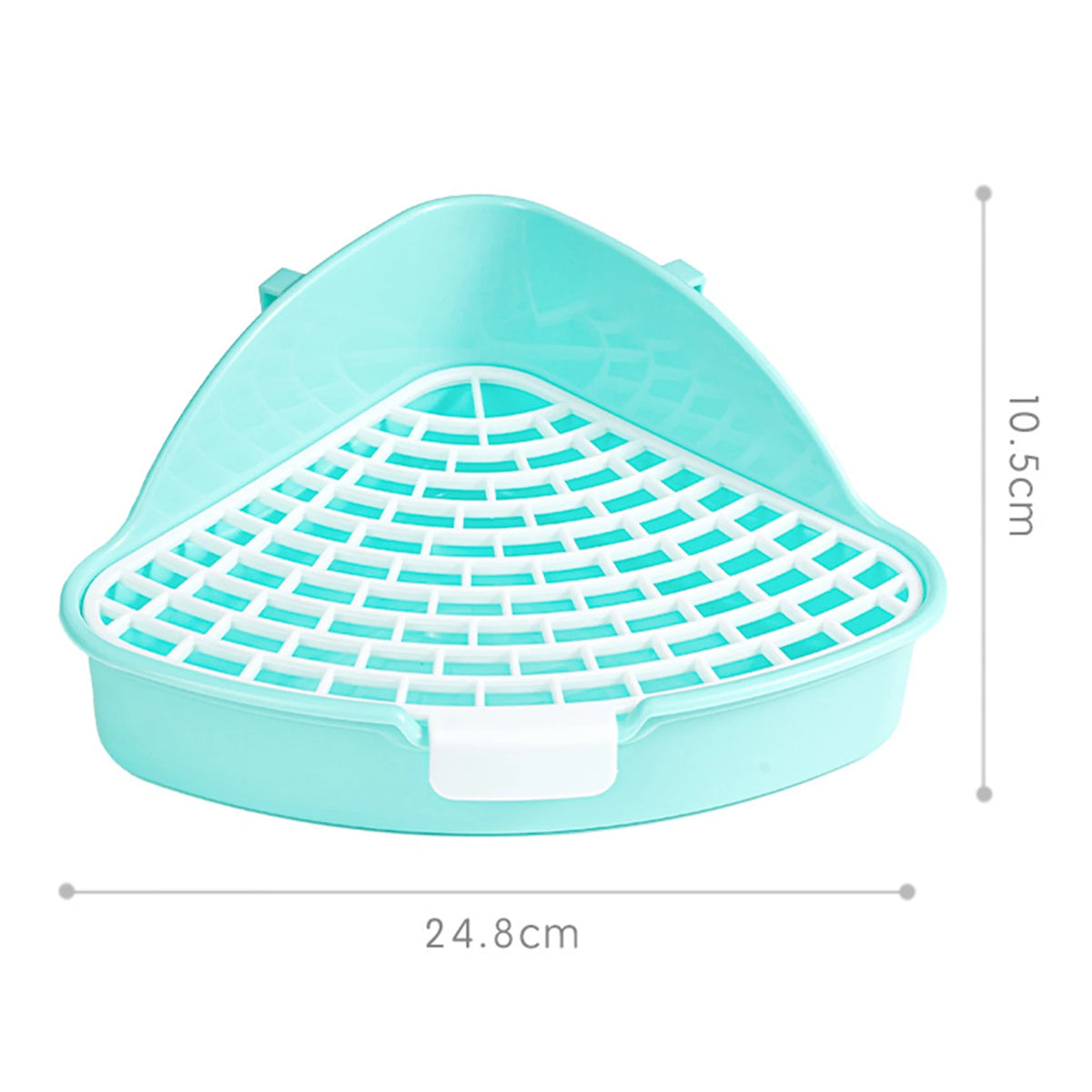 Corner Litter Tray for Rabbits, Ferrets & Small Pets Small Pet Litter Tray Babs Blue