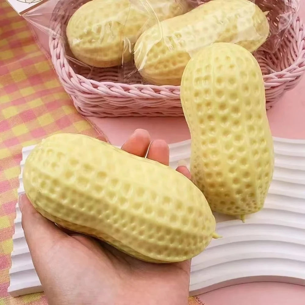 Peanut Squishy Fidget Squeeze Ball – Soft ASMR Toy for Kids Squishy Fidget Toy Babs