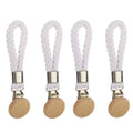 4-Pack Braided Cotton Towel Hanging Clips – Woven Rope Clamps Towel Hanging Clips Babs White