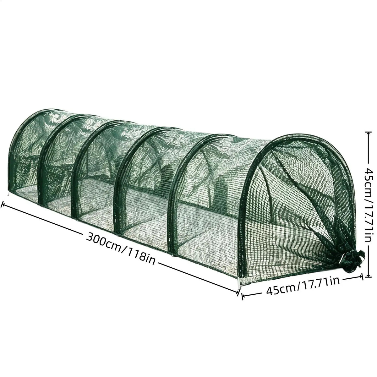 Portable Chicken Tunnel Run – PVC Mesh Shade & Frame for Poultry Chicken Tunnel Run Babs