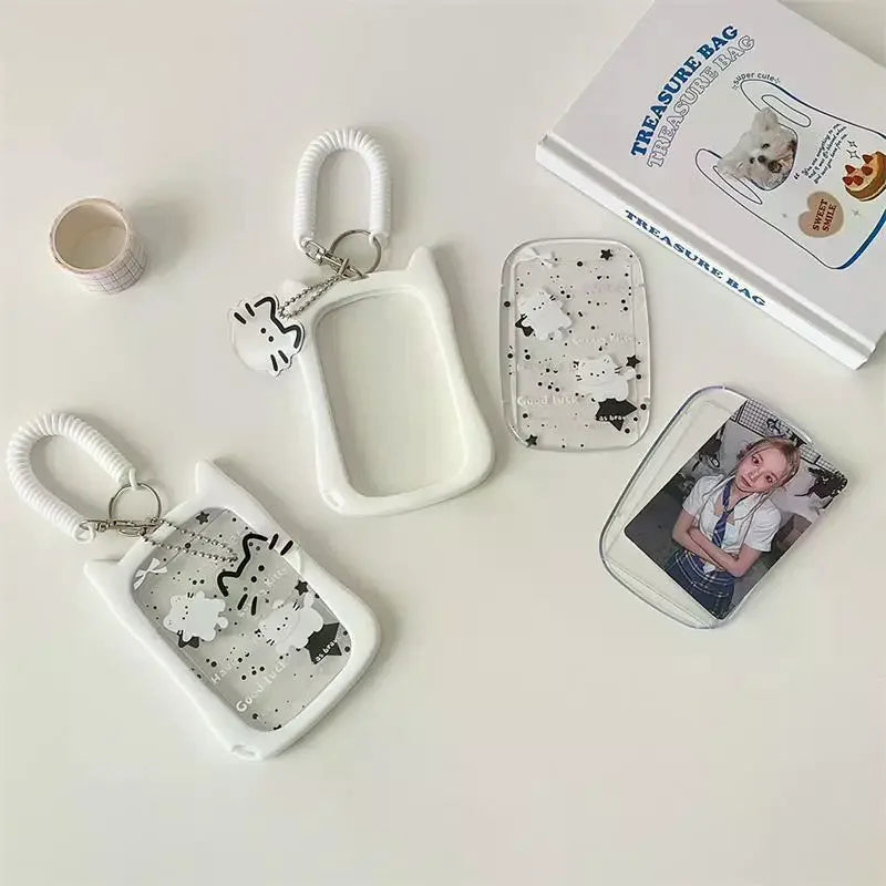 Cute Cat Photocard Holder Keychain – Card Display Pendant Photocard Holder Keychain Babs