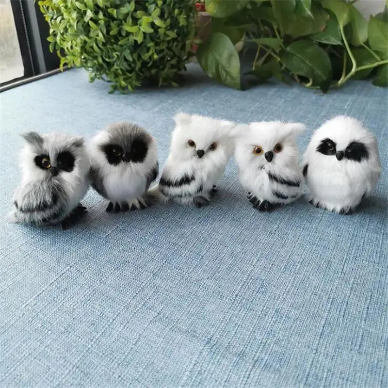 Cute Furry Owl Ornament – Christmas Bird Home Decor Gift Holiday Ornament Babs