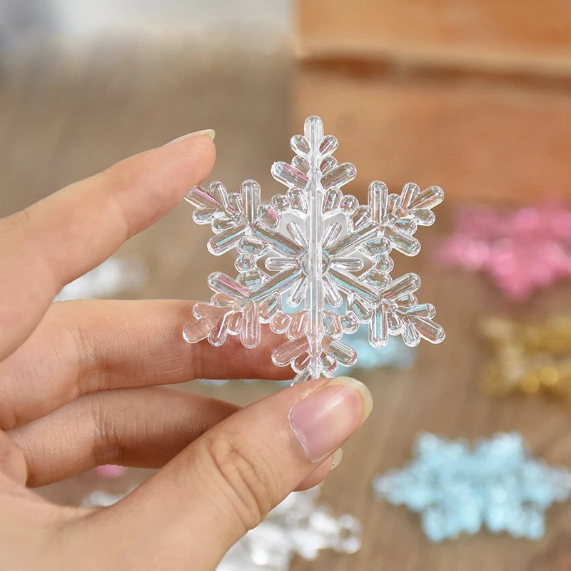 10Pcs Acrylic Snowflake Christmas Ornaments – Tree Pendants Christmas Ornaments Babs