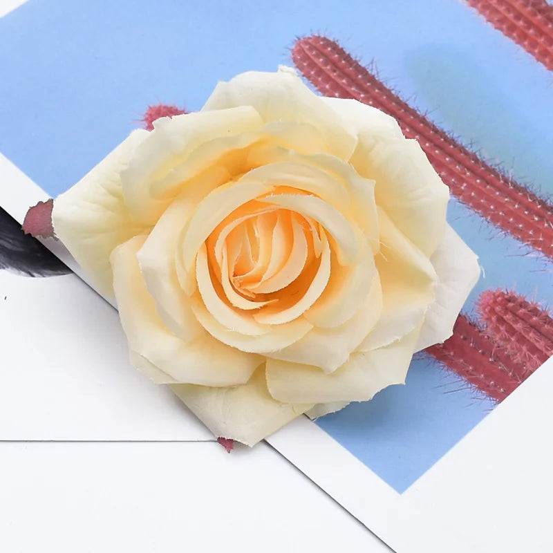 Silk Rose Artificial Flowers 20/40 Pcs – Wedding & Home Décor Artificial Silk Flowers Babs color 3 20 Pieces