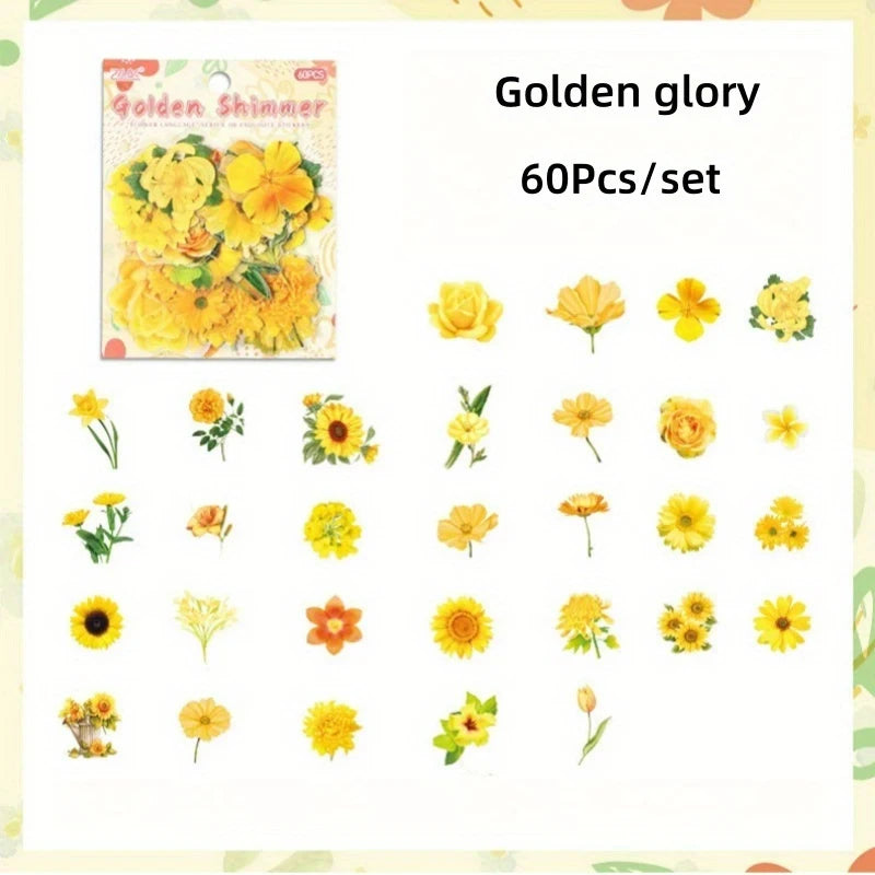 Floral Transparent Stickers – Scrapbooking, Journaling & Crafts Craft Stickers Babs Golden glory