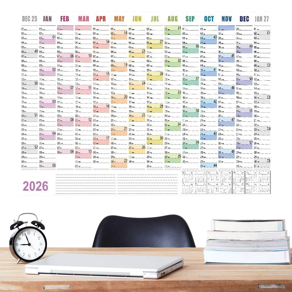 2026 Large Wall Calendar Poster with Stickers | Home & Office Wall Calendar Planner Babs