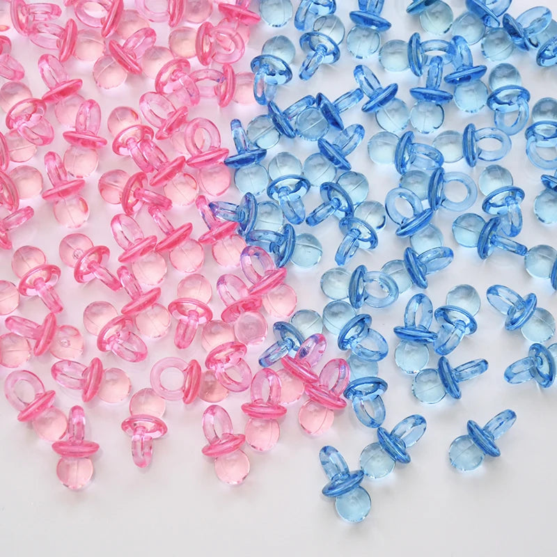 Mini Acrylic Pacifier Confetti 50/100Pcs – Baby Shower Décor Party Confetti Decor Babs