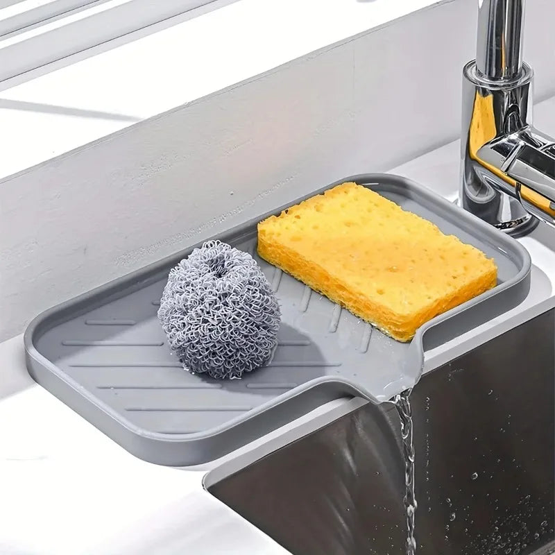Japanese Silicone Soap Dish with Drainage – Sink Storage Tray Silicone Soap Dish Babs