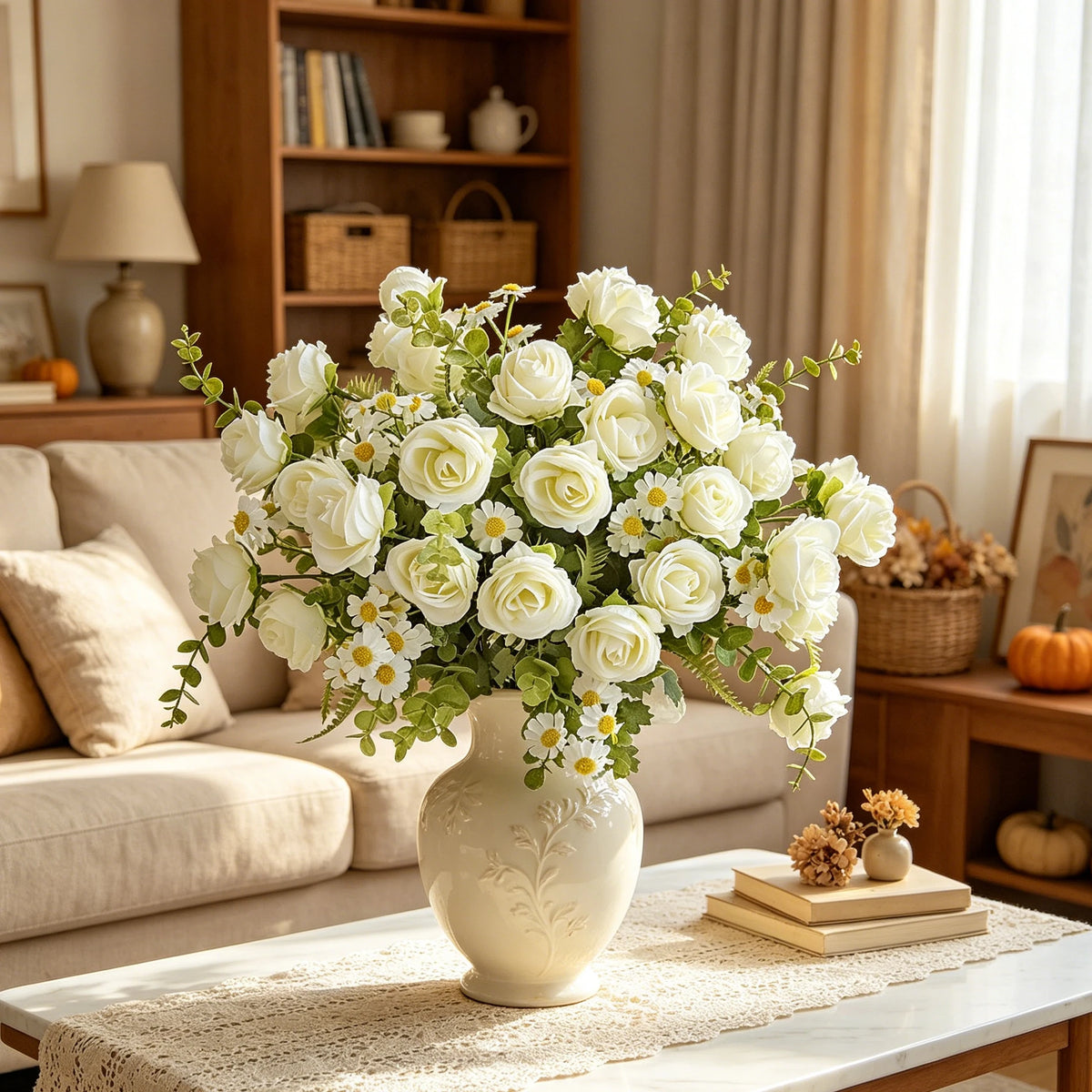 Artificial Silk Rose Flowers – Wedding & Home Décor Bouquet Artificial Silk Flowers Babs