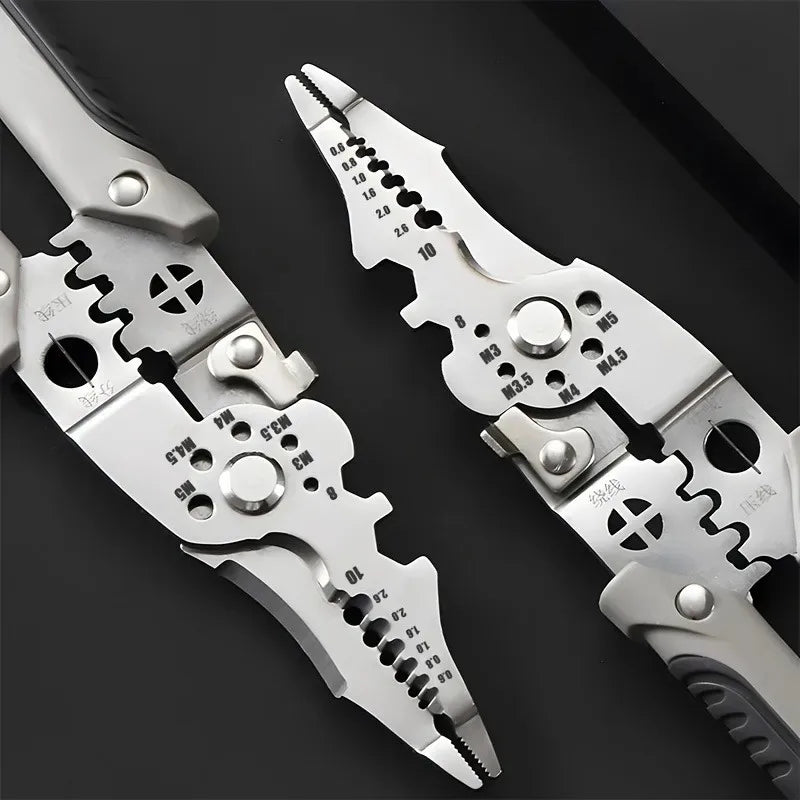 10-in-1 Wire Stripper Pliers – Heavy Duty Crimping & Cutting Wire Stripper Pliers Babs