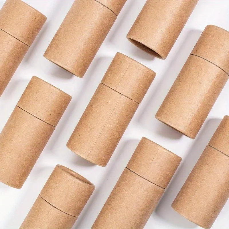 12pcs Kraft Cardboard Round Tubes – 30ml Small Organizer Boxes Cardboard Storage Tubes Babs
