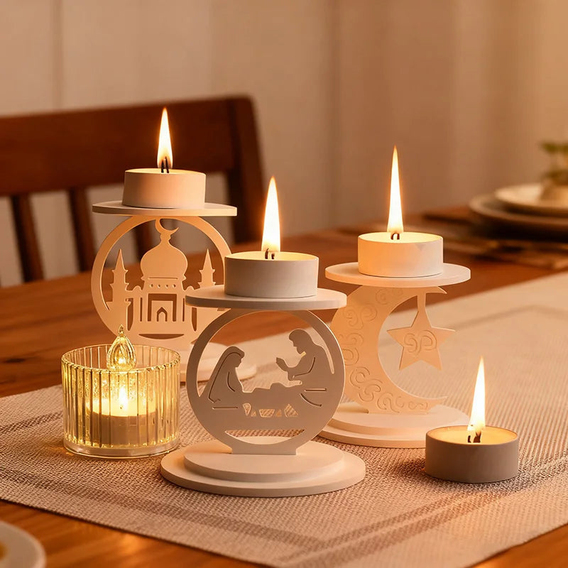 Ramadan Candle Holder Silicone Mold – Eid DIY Cement Gypsum Silicone Craft Mold Babs